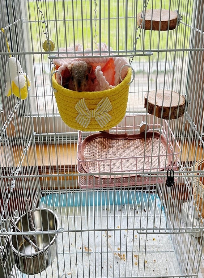 WOLEDOE Rat Metal Cage Platform, Chinchilla Toys and Cage Accessories Ledge Ramp fit Ferret, Guinea Pig, Sugar Glider - Pink - Image 3